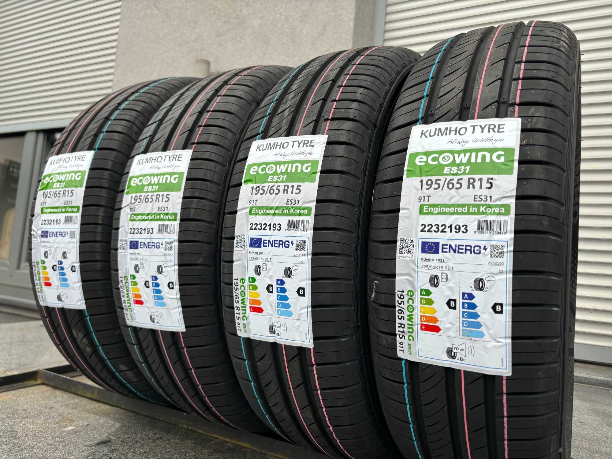 Letnia 195/65R15 Kumho Ecowing 91T B,B,70db Prosto z fabryki gwarancja