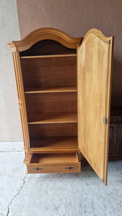 Szafa dębowa jedno drzwiowa z lustrem