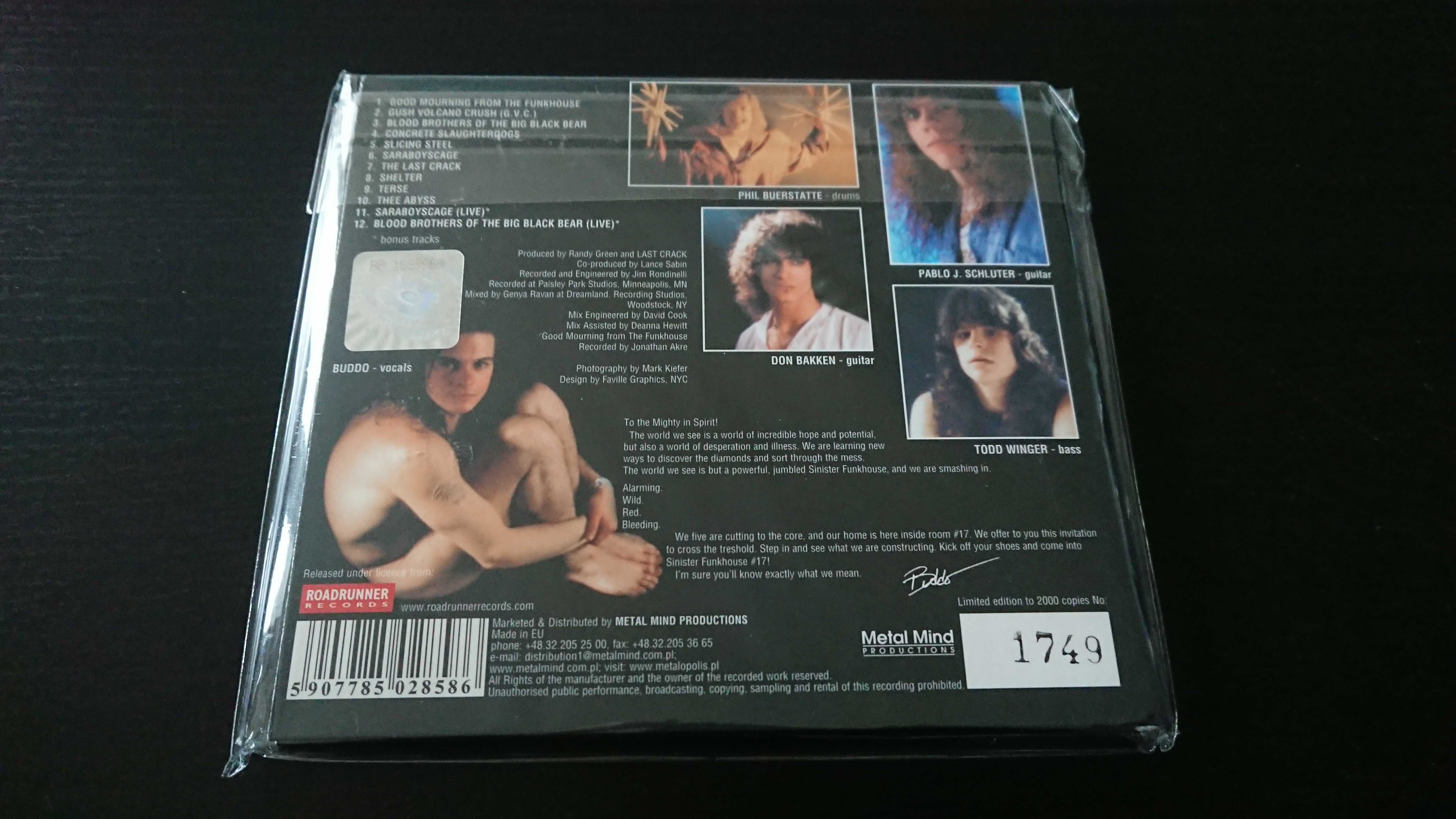 Last Crack Sinister Funkhouse #17 CD Limit Edit 1749/2000 Golden 2006