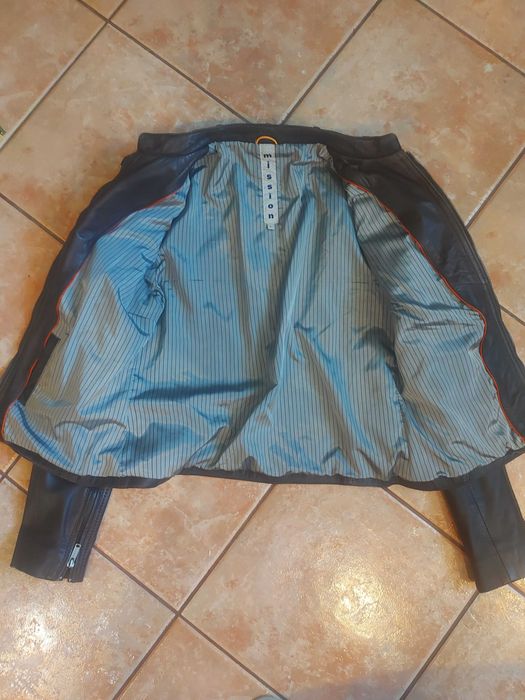 Czekoladowa skórzana kurtka rozm. L