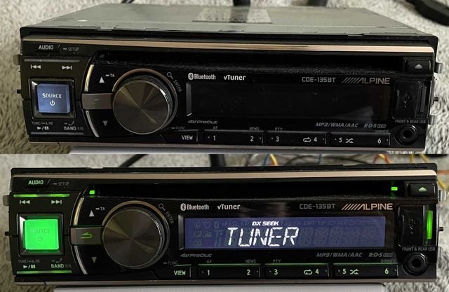 Radio samochodowe Alpine CDE-135BT 2x USB BLUETOOTH BT AUX CD OKAZJA
