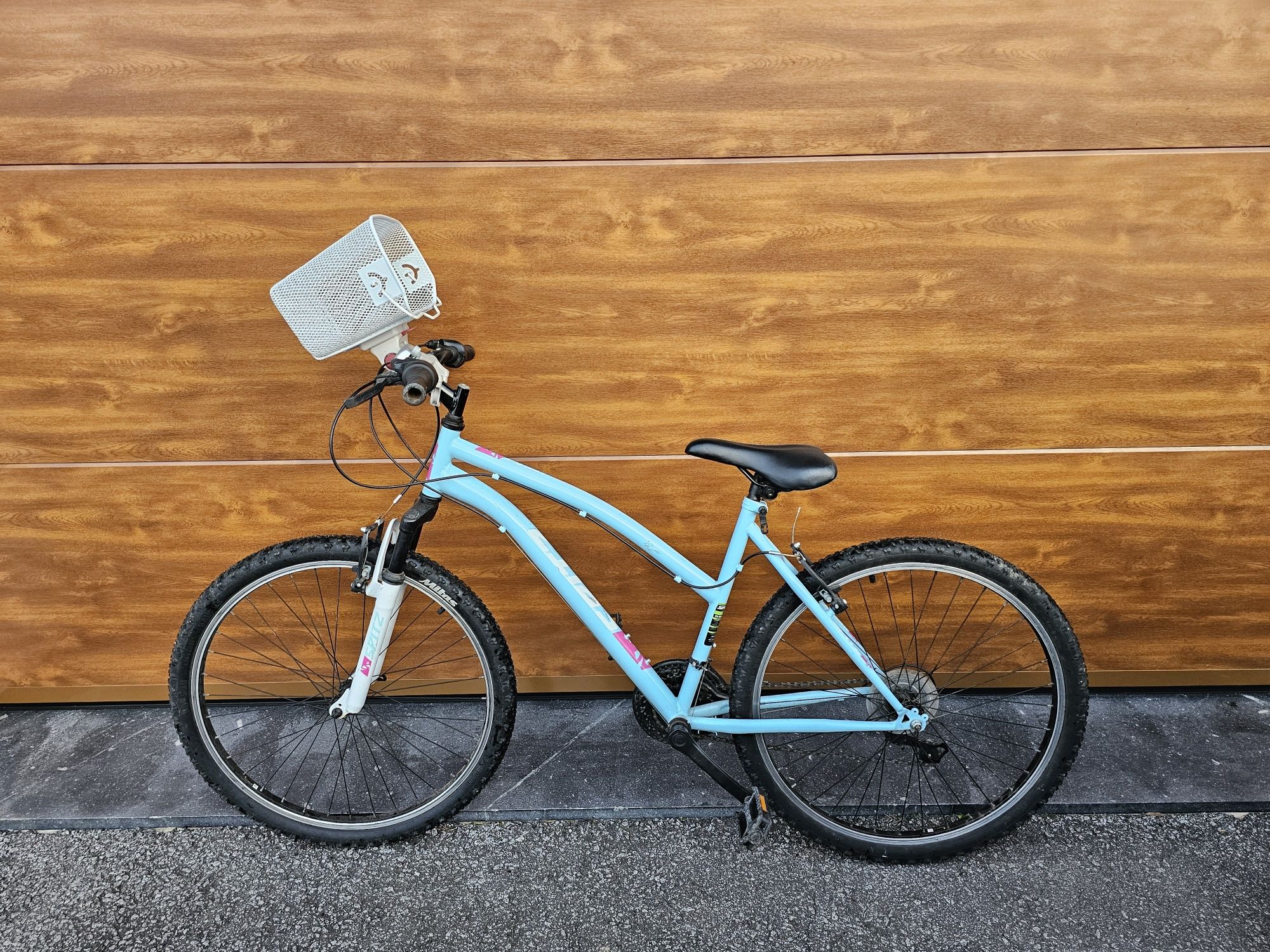 Bicicleta menina como nova azul e Rosa
