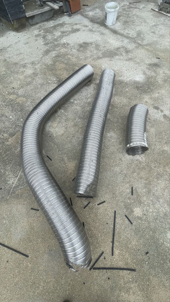 Tubo inox 200mm com parede dupla