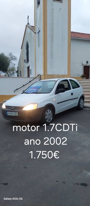 Opel Corsa-C 1.7 CDTI diesel 2lugares ano2002 ar condicion insp 3/2026