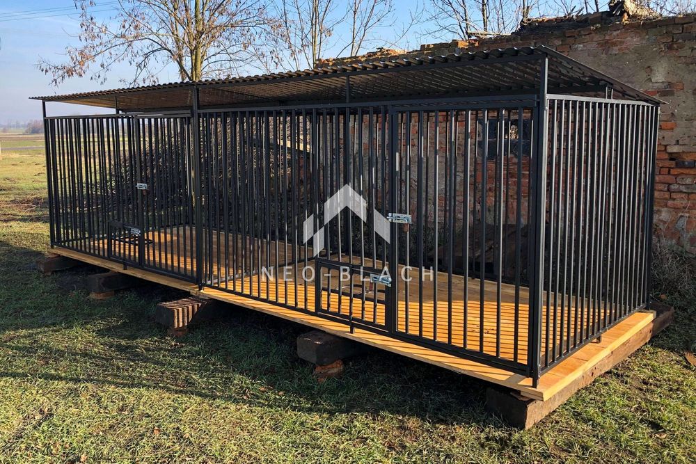 Kojec dla Psów 6x2m - drewniana Podłoga - uchwyt na miski NB171 OLX