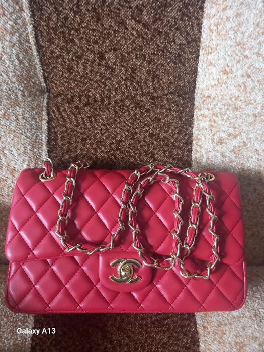 Chanel red crossbody bag Vintage