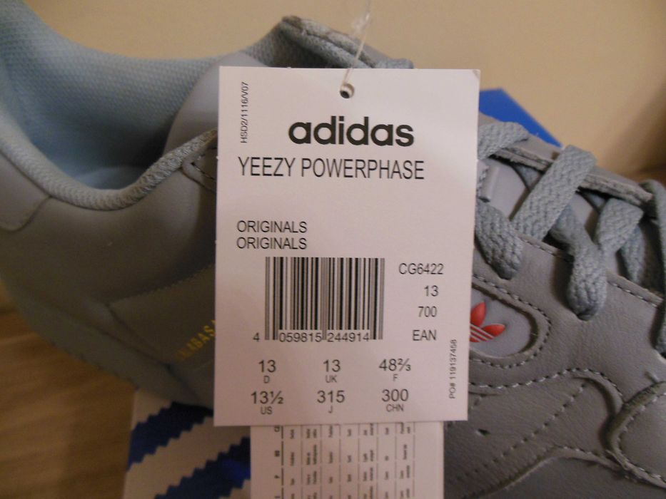 48 2/3 Adidas Yeezy Powerphase Calabasas Grey CG6422