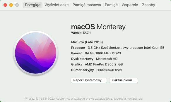 MAC PRO 6.1 komputer
