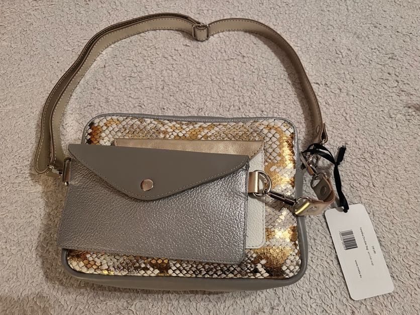 Torebka marki Mięta, Double Bag - anielski wąż, NOWA