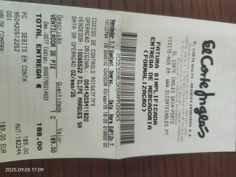 Vendo Ventoinha Rowenta modelo VU5890F0 novo