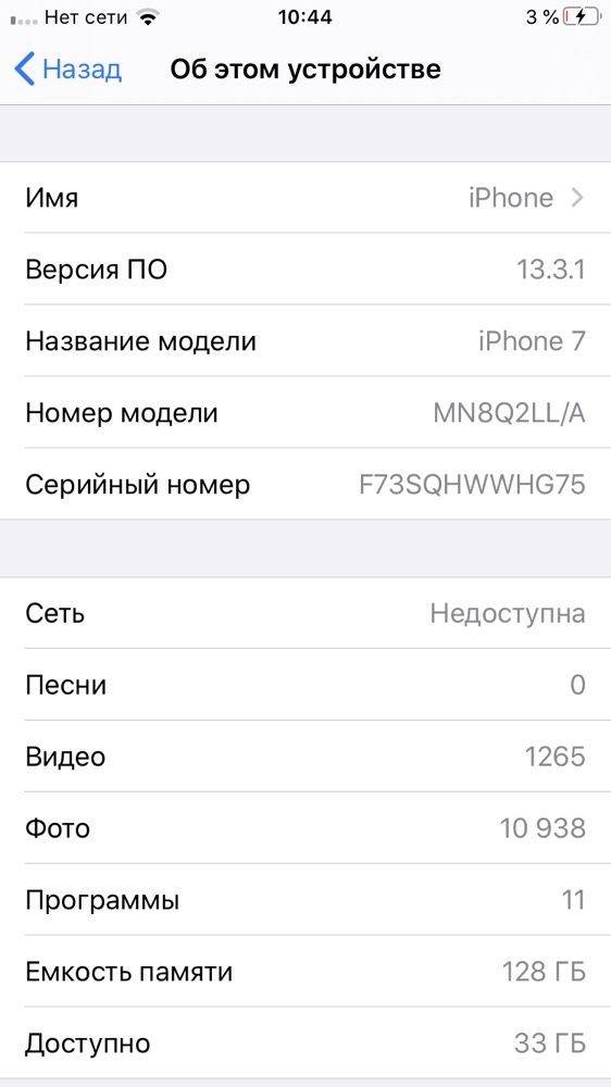 Iphone 7/128gb  (под запчасти/ремонт)