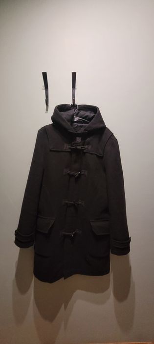 Płaszcz męski z kapturem zimowy