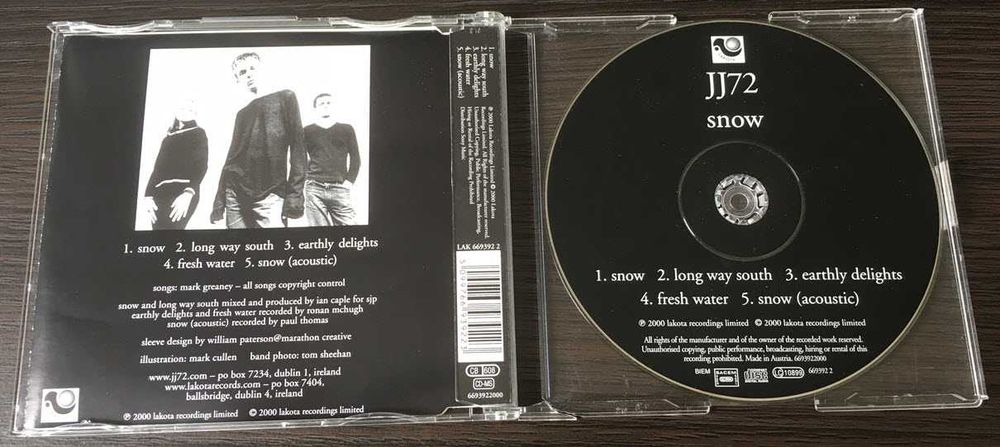 JJ72 - "Snow" Singel CD Lakota Recording Limited '00