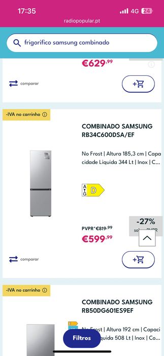 Frigorífico como novo SAMSUNG