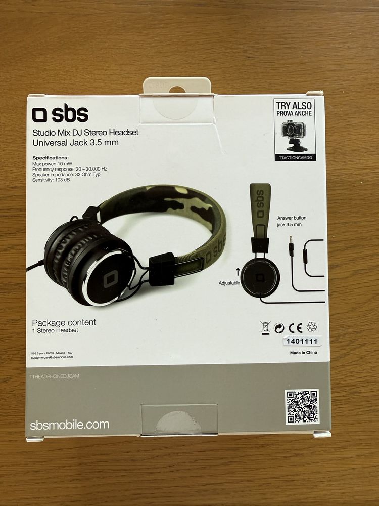 Nowe słuchawki SBS Studio Mix 80 czarno-żółte