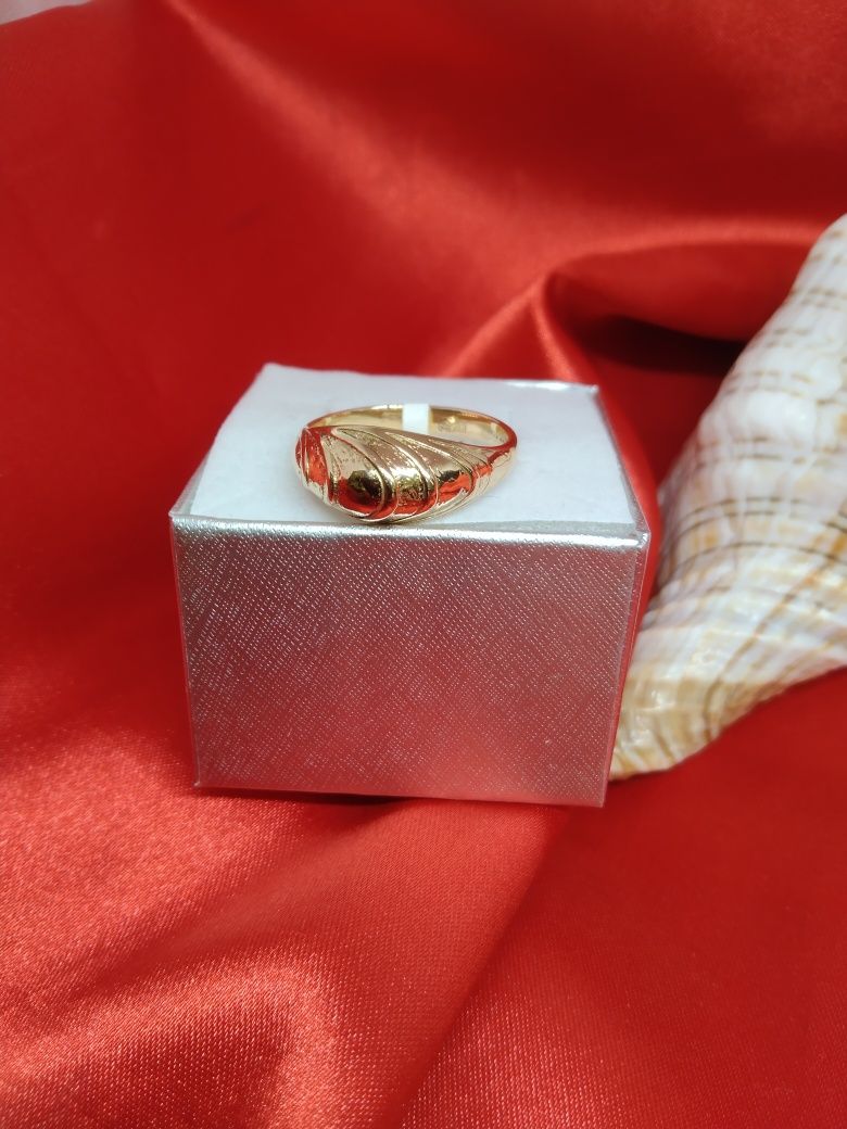 Piękny złoty pierścionek złoto Golden rose 583, rozmiar 14