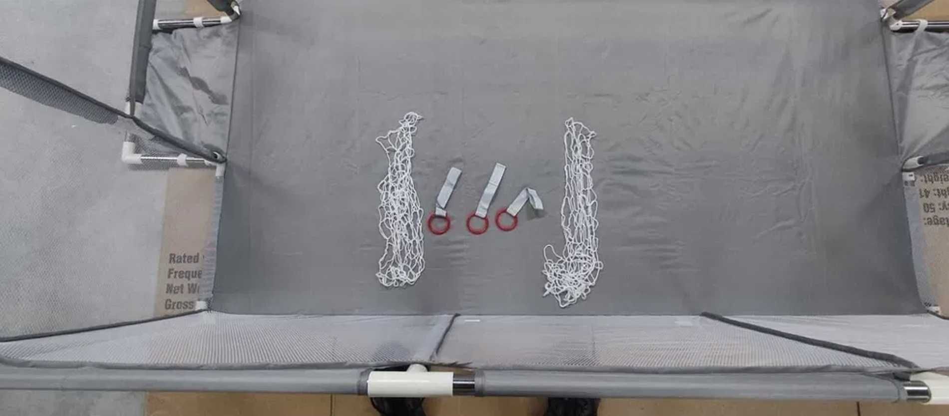 Манеж дитячий великий 122х182х62 з футбольними воротами та кільцем