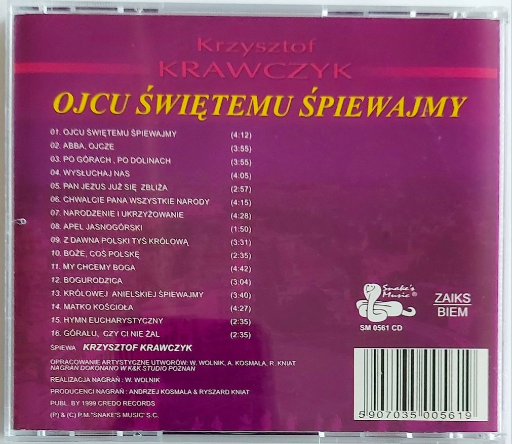 Krzysztof Krawczyk Ojcu Świętemu Śpiewajmy 1999r