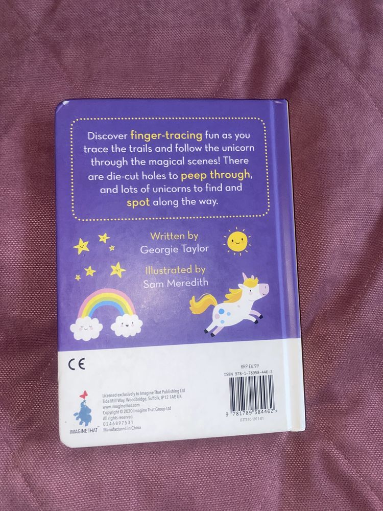 Лот книг на английском языке Fingertrail unicorn для игры пальчиками