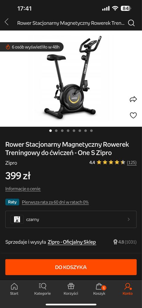 Rower stacjonarny ONE s ZIPRO