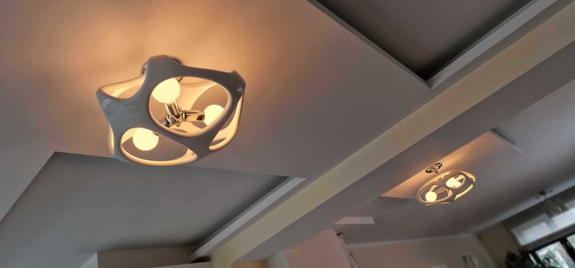 Nowoczesne białe lampy do salonu