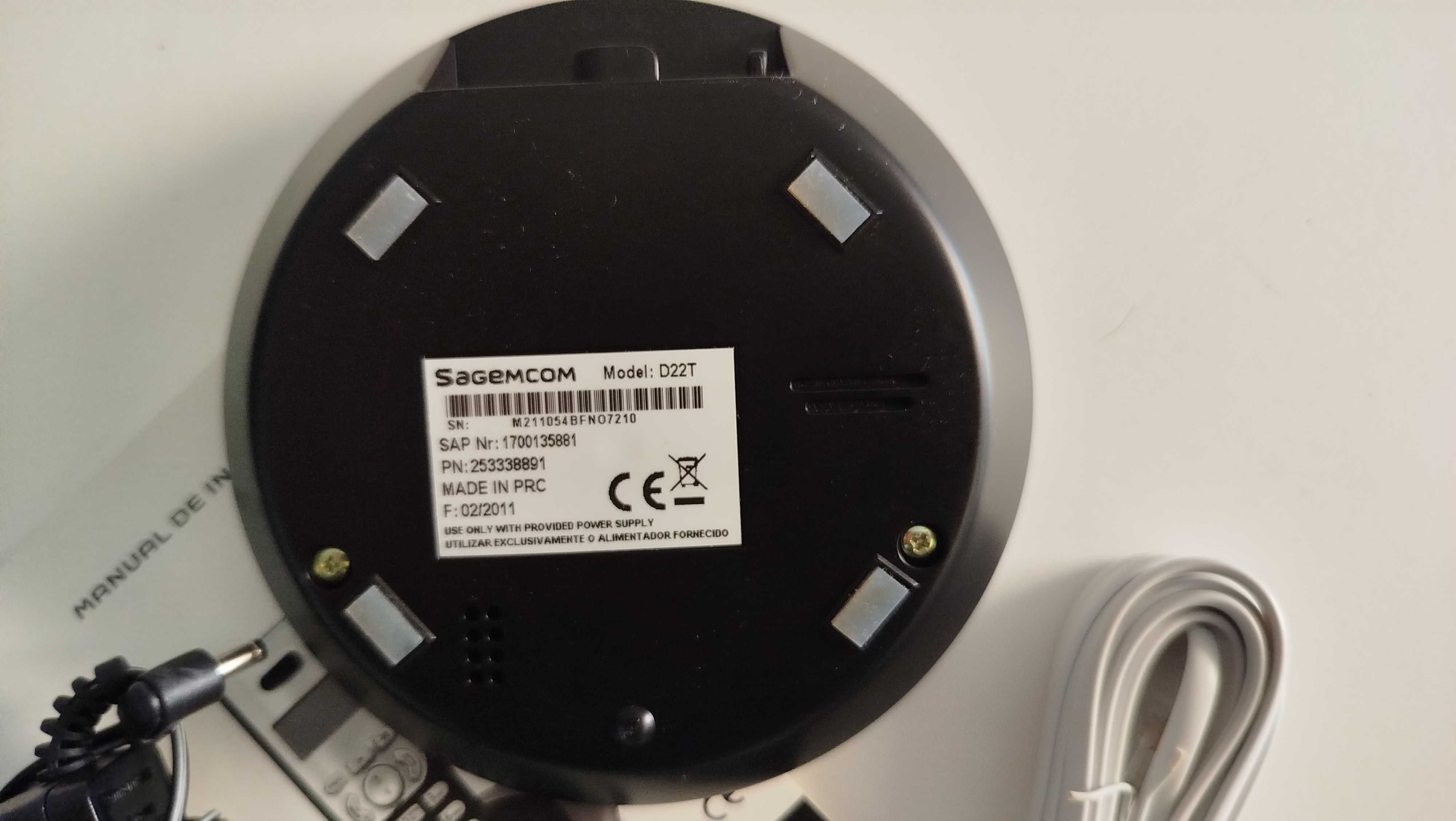 Telefone Sem Fios DECT SAGEMCOM D22T - Entrega Grátis