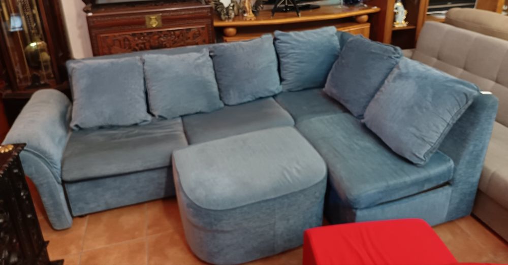 Sofá chaise longue faz cama casal