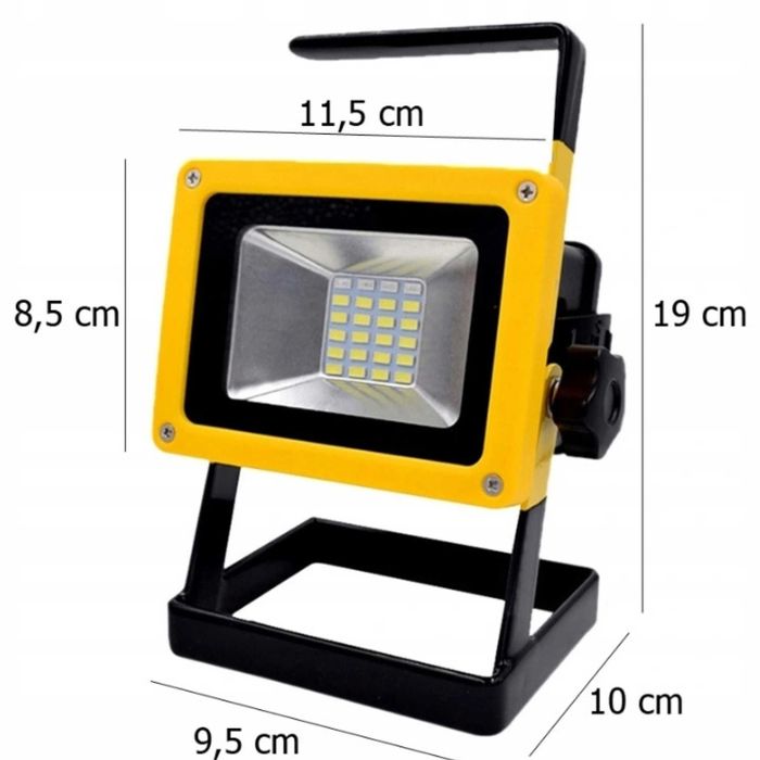 HALOGEN Przenośny LAMPA Robocza LED SMD Akumulator 100W Naświetlacz