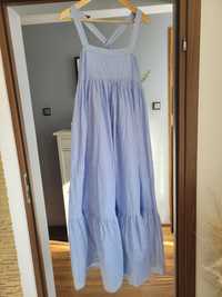 Błękitna sukienka maxi H&M 38