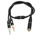Переходник для наушников микрофон аудио ПК PC Audio Mic гарнитура