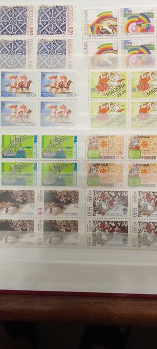 Selos de Portugal 84 quadras em séries completas