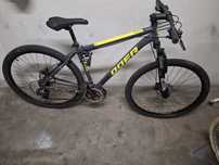 Bicicleta QUER cinzente e amarela