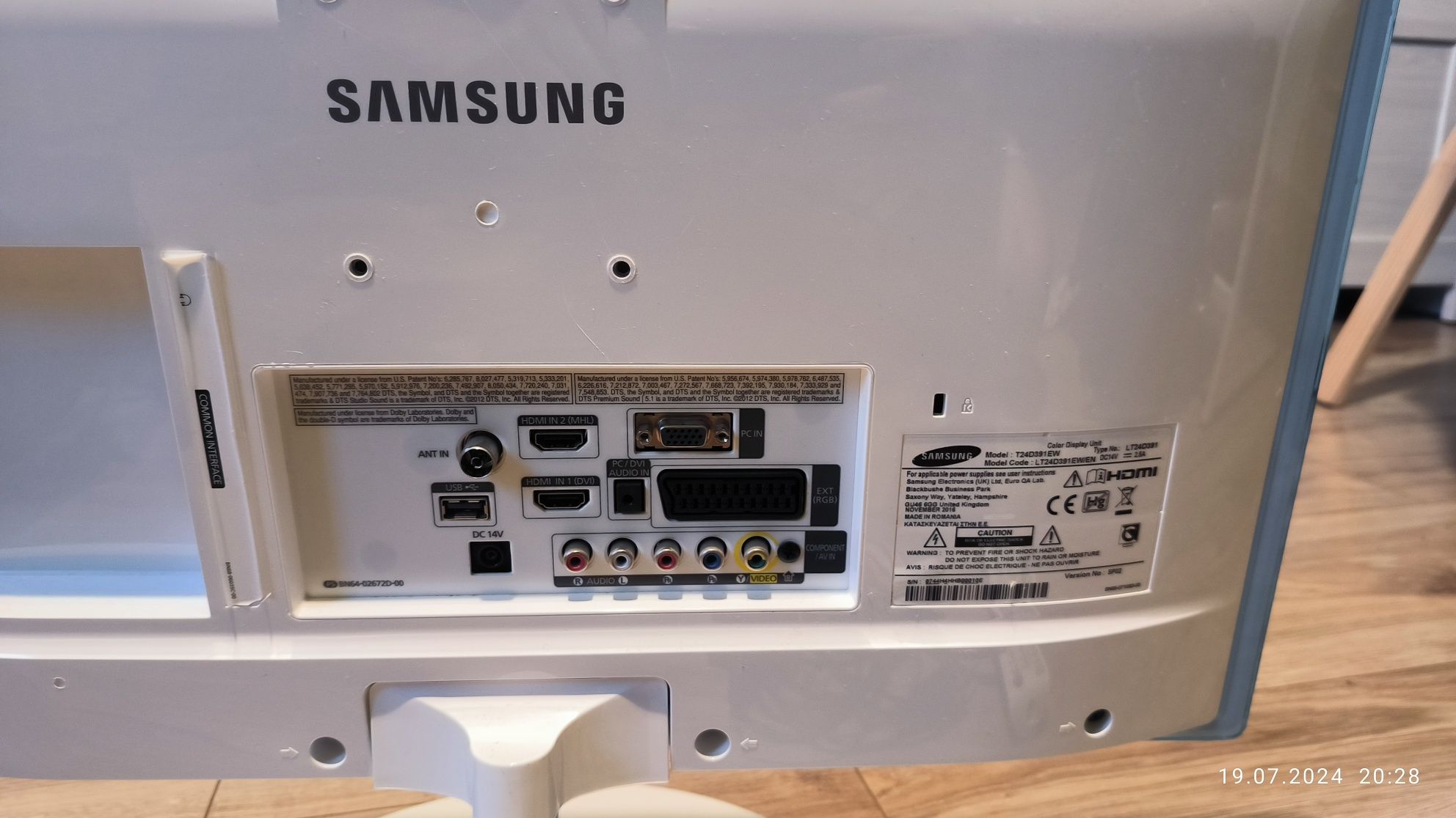 Monitor telewizor Samsung 24'' T24D391EW