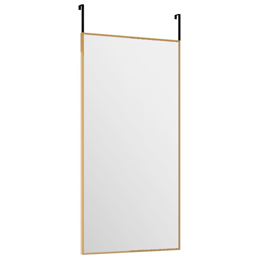 Vidaxl Lustro Na Drzwi, Złote, 30X60 Cm, Szkło I Aluminium