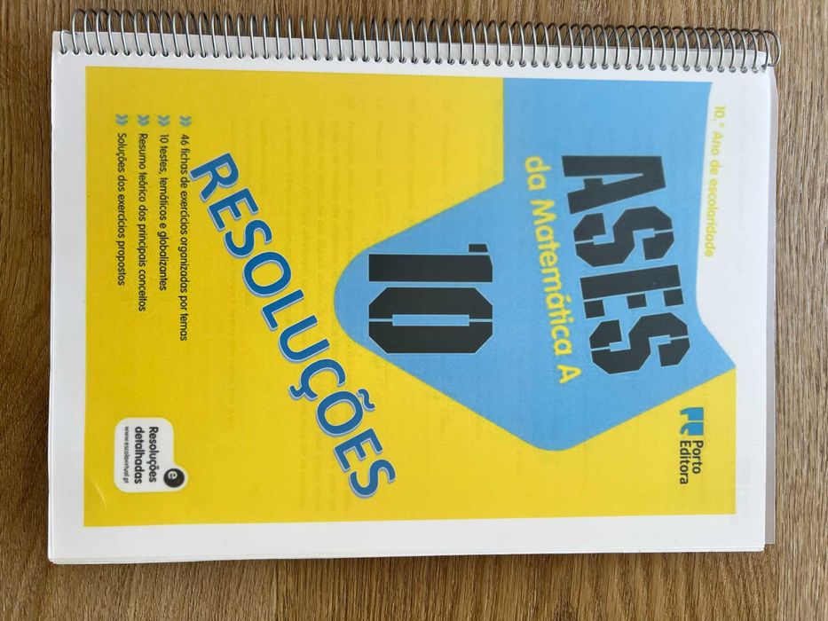 ASES da Matemática A 10° ano - Porto Editora - com resoluções em Papel