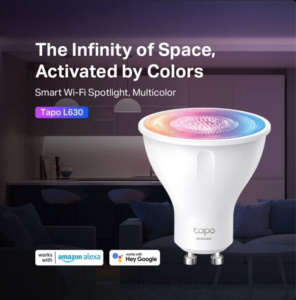 Lampadas inteligentes GU10 Tapo multicor