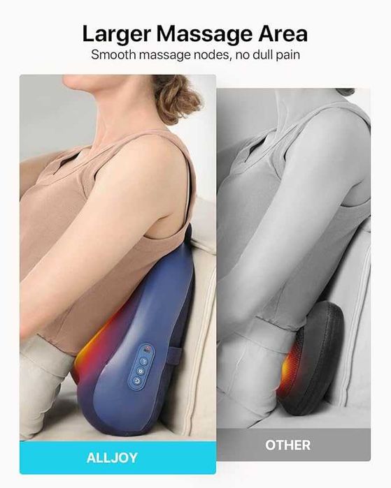 ALLJOY Masażer karku, z funkcją ogrzewania, bezprzewodowy  Shiatsu