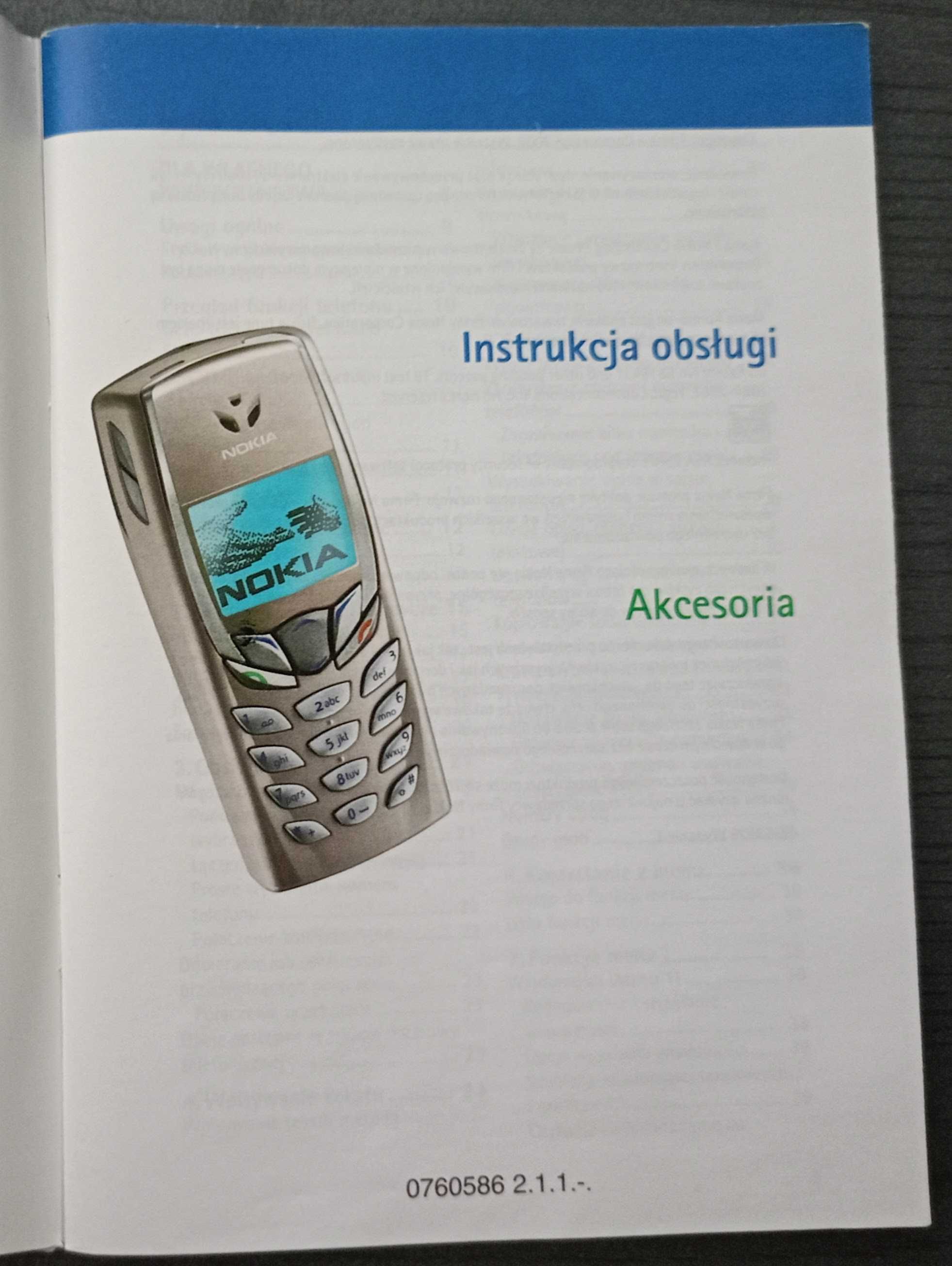 Instrukcja obsługi Nokia 6510 - stan bdb