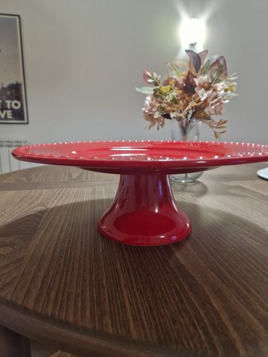 Prato Bolo Grande com Pé Bordallo Pinheiro