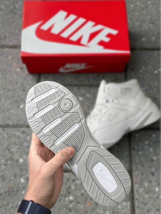 Nike M2K Tekno High Fur White женские зимние кроссовки с мехом Найк