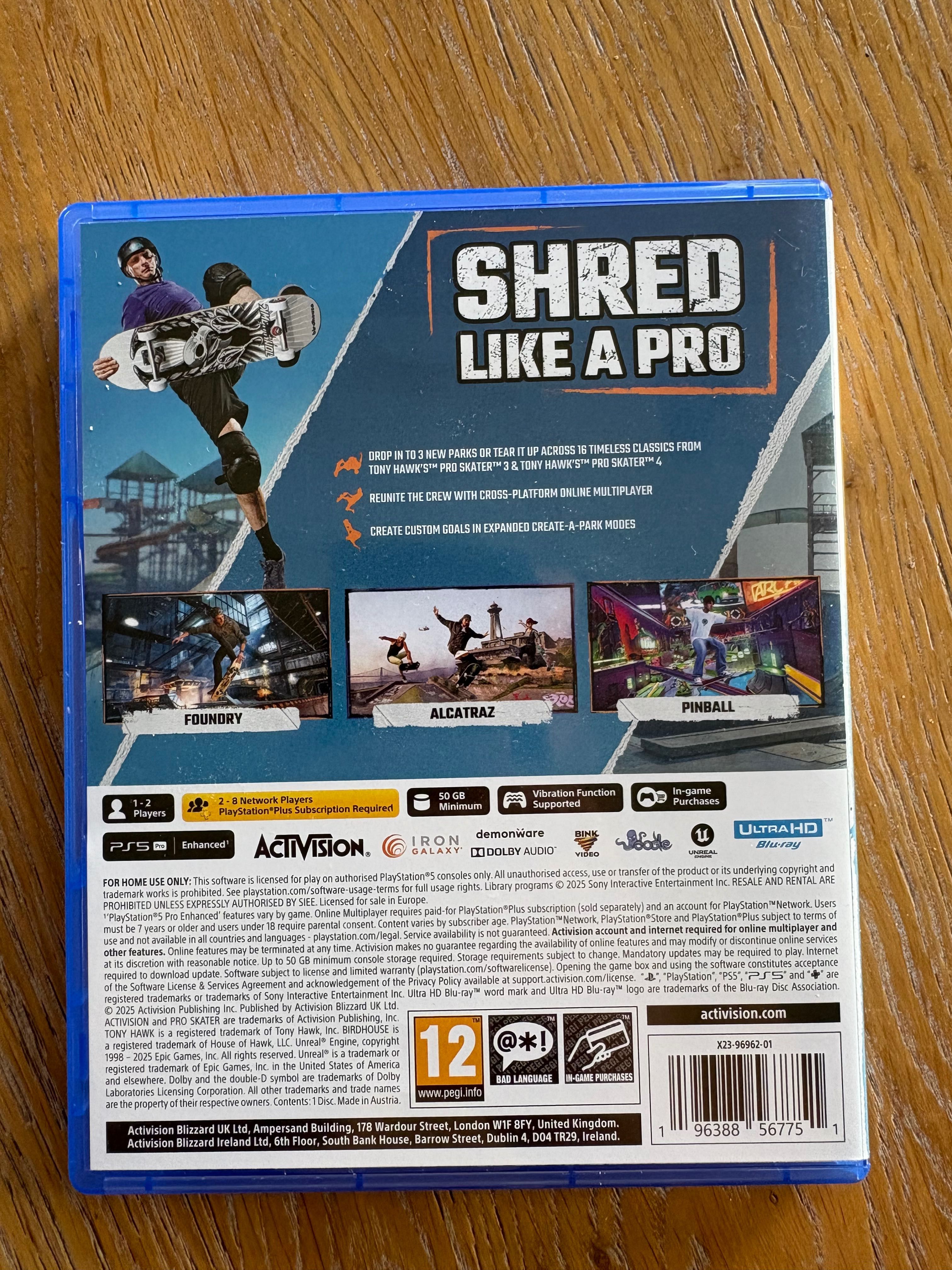 Tony Hawk’s Pro Skater 3+4 PS5