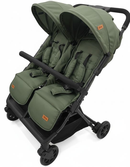 Carrinho Duplo Mellizo 0-3 Anos – Preto / Verde / Camel