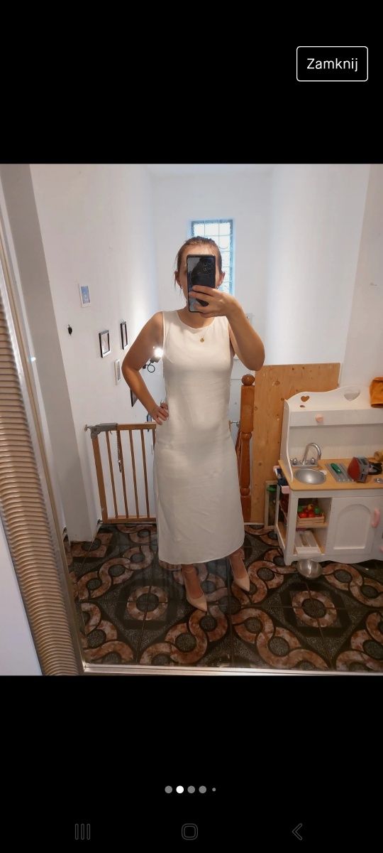 nowa biała sukienka Massimo Dutti rozm. 34