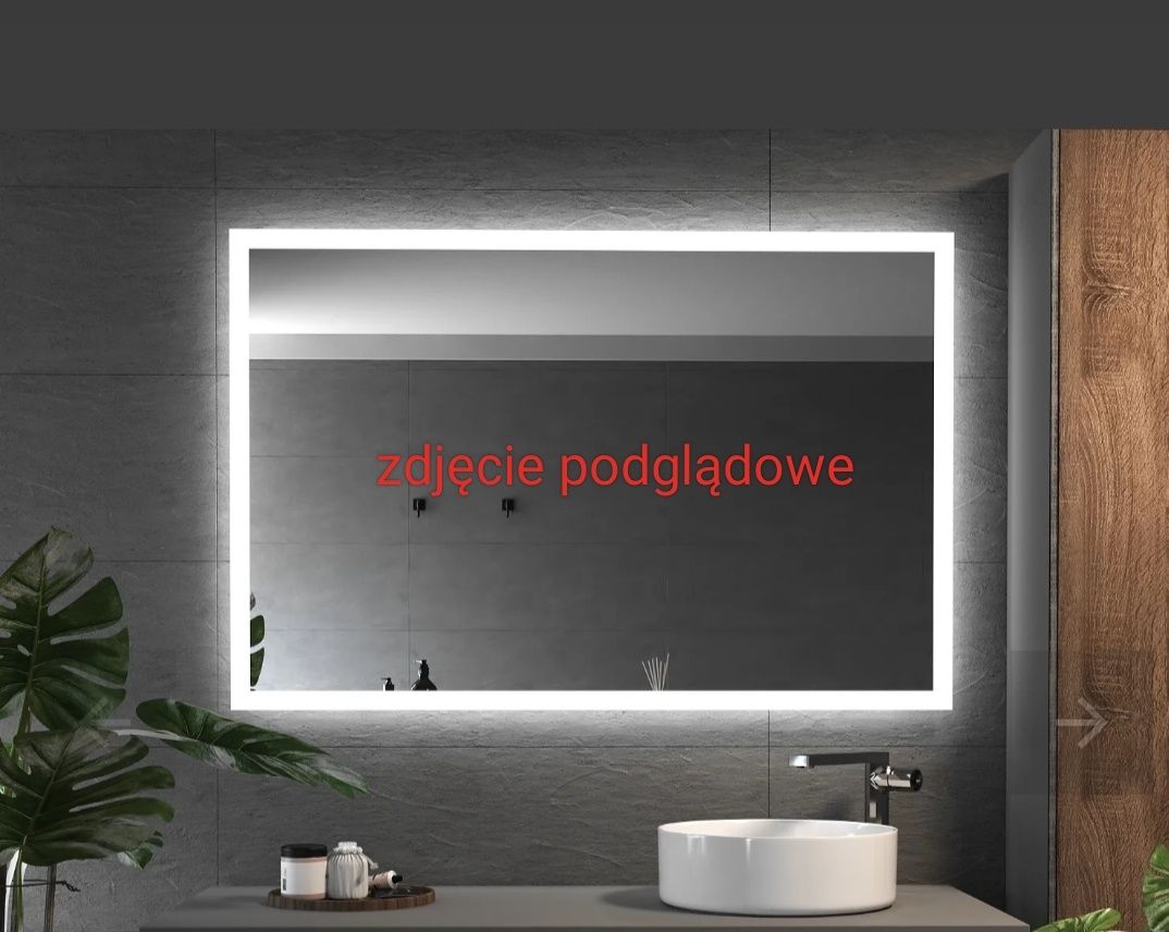 Lustro łazienkowe z podświetleniem .Nowe.50x65