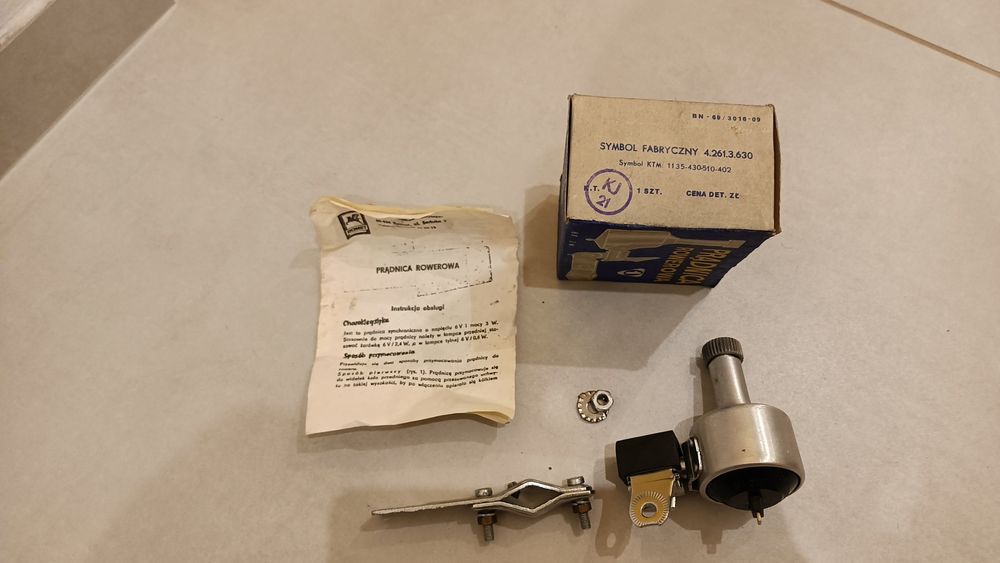 Dynamo Prądnica Rower ROMET Wigry składak Rekord nowa w pudełku Czajka