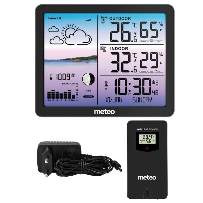 Stacja Pogodowa Meteo Sp107 Czarna