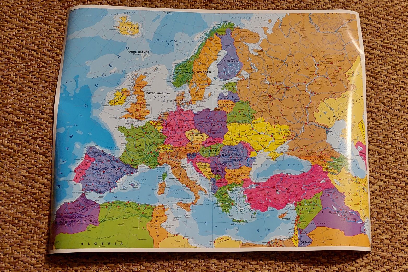 Poster Mapa Europa Novo da Tiger