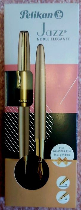 Zestaw pióro  + długopis Pelikan Jazz złoty

Różowe złoto.

Możli