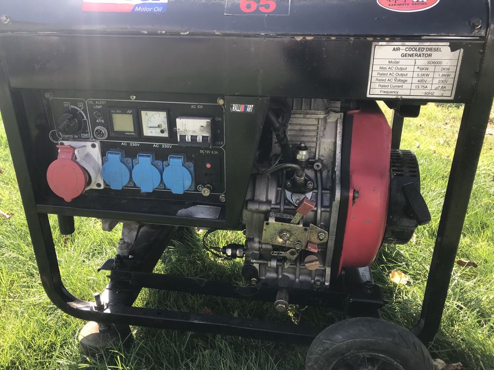 Agregat prądotwórczy 3 fazowy 6 KW 230V 380v diesel ON yanmar pramac