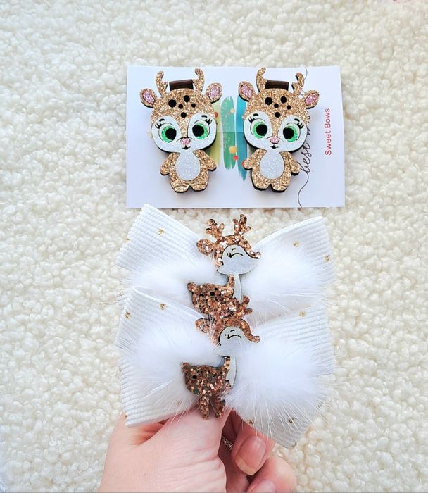 Новорічні аксесуари для волосся заколки,резинки,бантики,обручі